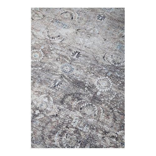 Tapis Rayé Vintage Plat Rectangle Livio Gris 200x300