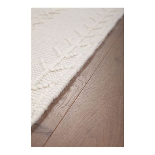 Tapis Berbère Plat Ethnique Laine Et Coton Rica Crème 60x120