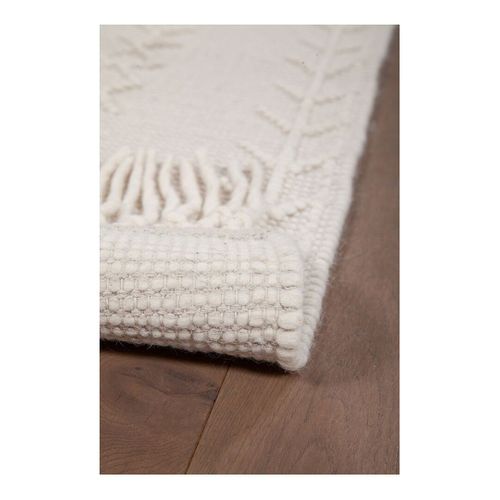 Tapis Berbère Plat Ethnique Laine Et Coton Rica Crème 60x120