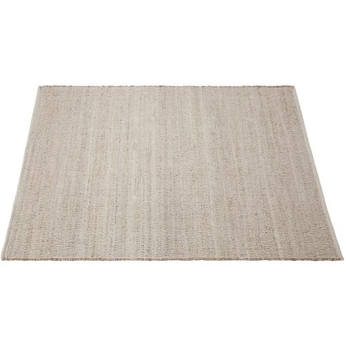 Tapis Jute Et Coton Plat Moderne Blanc Kenza Blanc 140x200