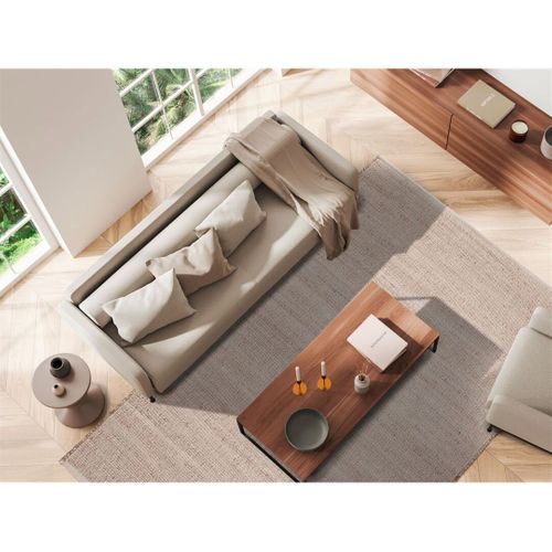 Tapis Jute Et Coton Plat Moderne Blanc Kenza Blanc 140x200