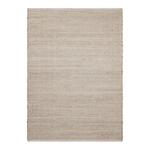 Tapis Jute Et Coton Plat Moderne Blanc Kenza Blanc 140x200