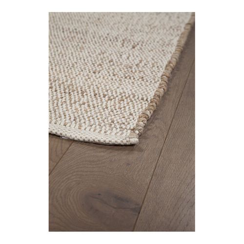 Tapis Jute Et Coton Plat Moderne Blanc Kenza Blanc 140x200