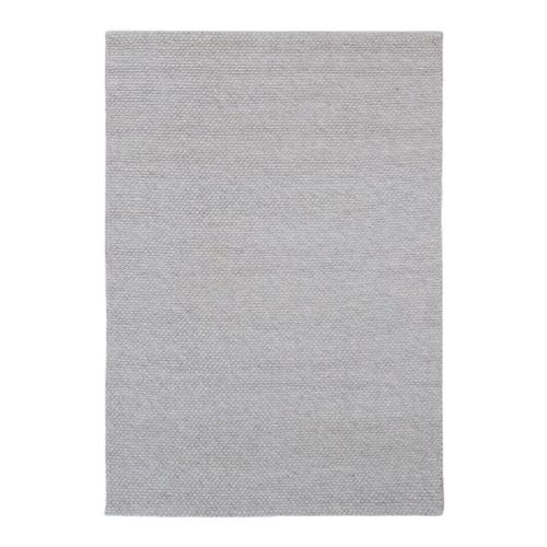 Tapis Noué Main Uni Moderne Rectangle Riga Argenté 160x230
