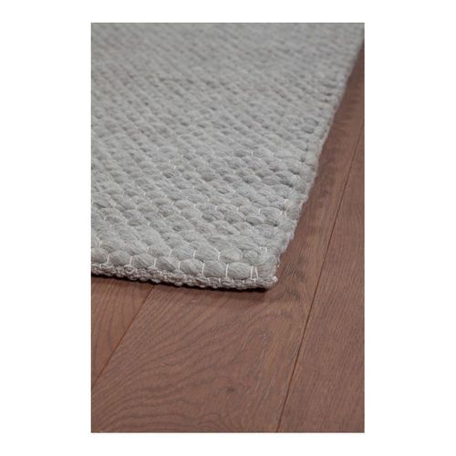 Tapis Noué Main Uni Moderne Rectangle Riga Argenté 160x230