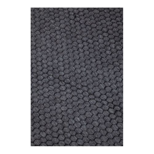 Tapis Noué Main Uni Moderne Rectangle Riga Charbon 160x230
