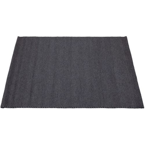 Tapis Noué Main Uni Moderne Rectangle Riga Charbon 160x230