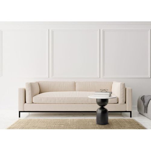 Tapis Laine Et Viscose Moderne Rayé Soan Taupe 240x340