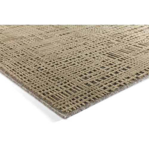 Tapis Laine Et Viscose Moderne Rayé Soan Taupe 240x340