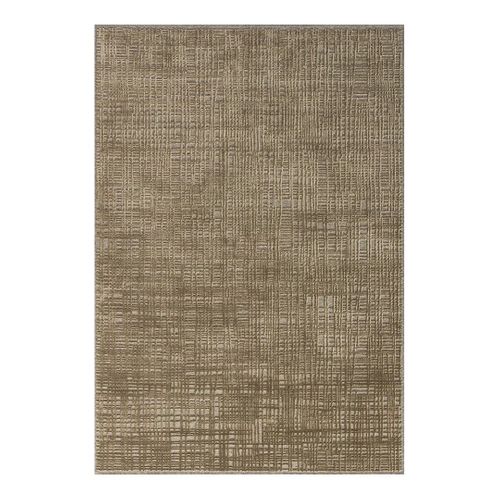 Tapis Laine Et Viscose Moderne Rayé Soan Taupe 240x340