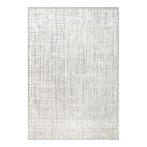 Tapis Laine Et Viscose Moderne Rayé Soan Ivoire 280x380