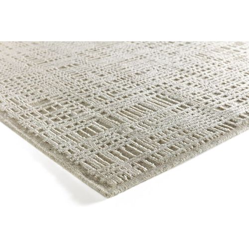 Tapis Laine Et Viscose Moderne Rayé Soan Gris 280x380