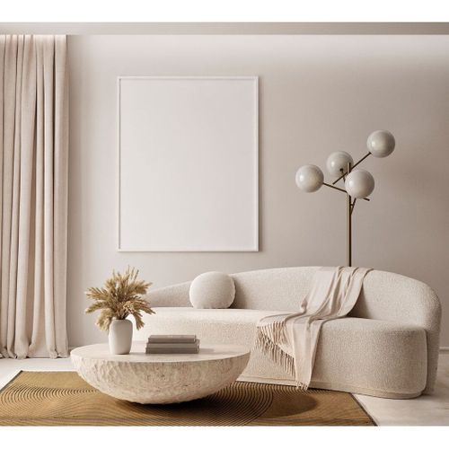 Tapis Moderne Laine Et Viscose Courbe Native Doré 280x380