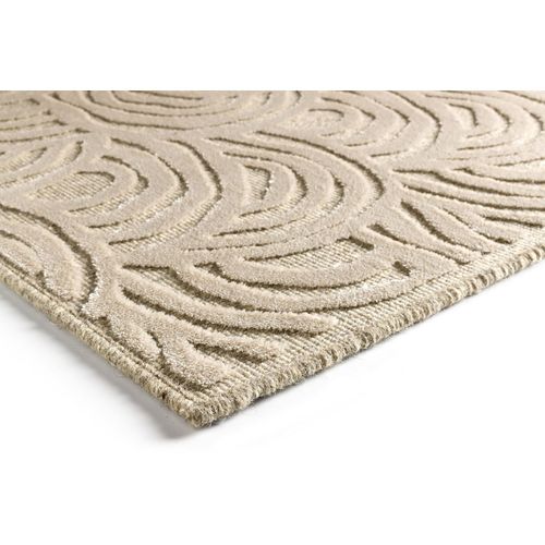 Tapis Laine Et Viscose Moderne Courbe Moda Beige 200x290