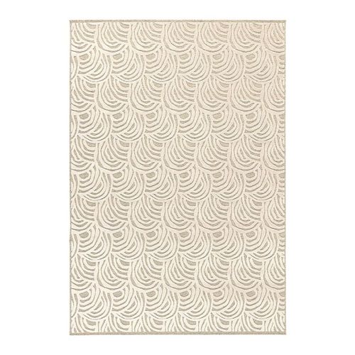 Tapis Laine Et Viscose Moderne Courbe Moda Beige 200x290