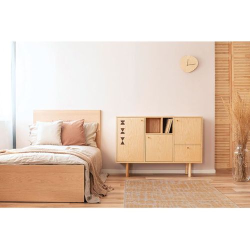 Tapis Viscose Et Laine Moderne Rayé Lyz Doré 240x340