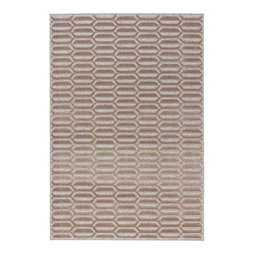 Tapis Graphique Laine Et Viscose Scandinave Modernina Beige 240x340