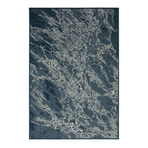Tapis Abstrait Effet 3d Design Intérieur Eddie Bleu 280x380
