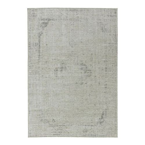 Tapis Vintage Laine Et Viscose Rayé Smooth Argenté 160x230