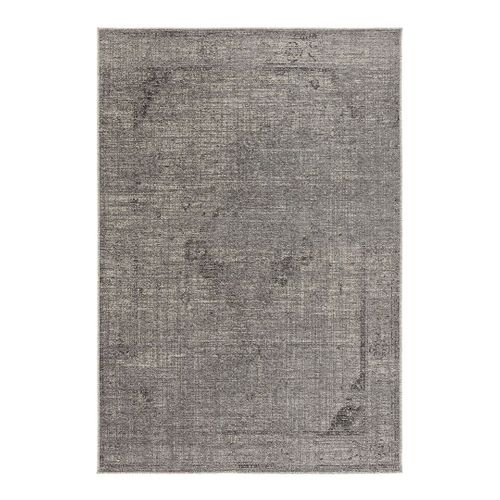 Tapis Vintage Laine Et Viscose Rayé Smooth Gris 200x290