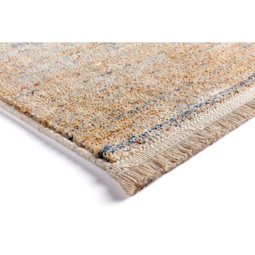 Tapis Abstrait Avec Franges Moderne Beige Streaks Beige 280x380