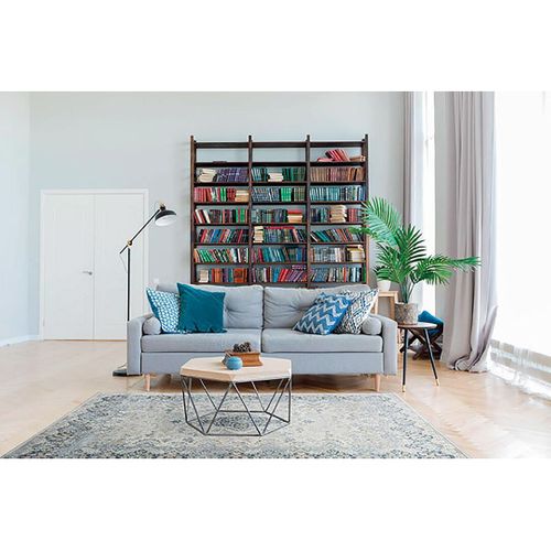 Tapis Viscose Courtes Mèches Vintage Rayé Chiraz Taupe 160x230