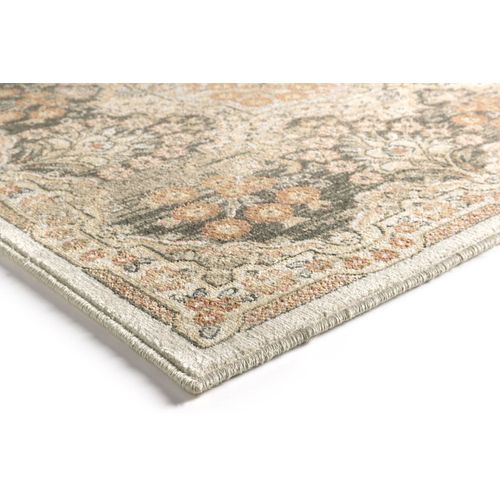 Tapis Viscose Courtes Mèches Vintage Rayé Chiraz Taupe 160x230