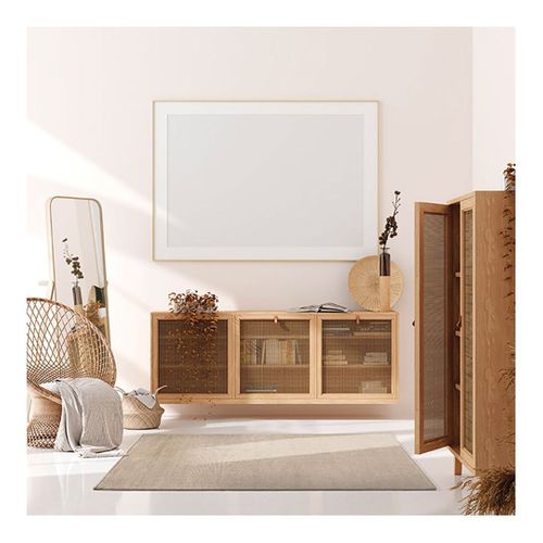 Tapis Écologique Uni Moderne Courtes Mèches Sense Taupe 240x340