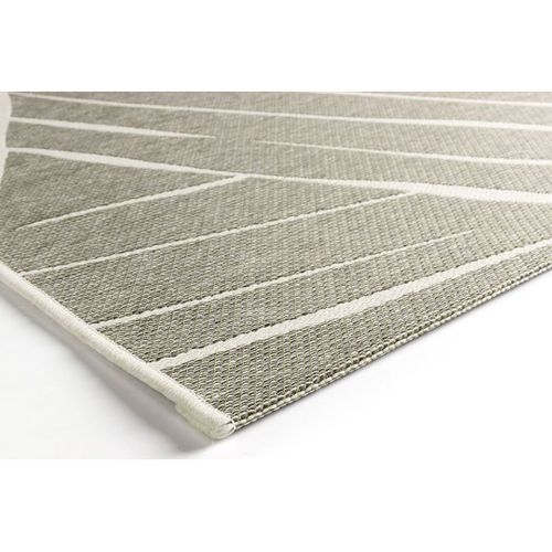 Tapis Intérieur Et Extérieur Plat Moderne Rayé Dario Argenté 160x230