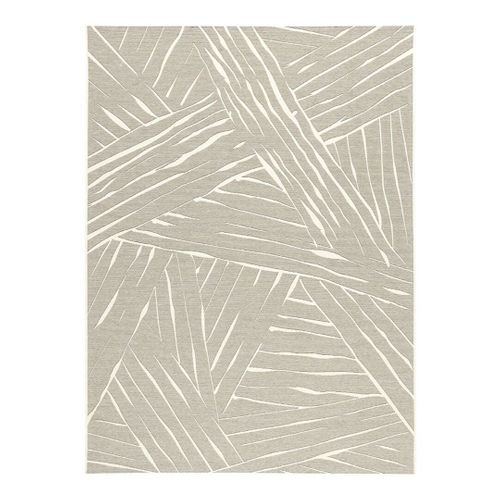 Tapis Intérieur Et Extérieur Plat Moderne Rayé Dario Argenté 160x230