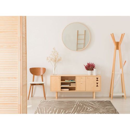 Tapis Intérieur Et Extérieur Plat Moderne Rayé Dario Taupe 160x230