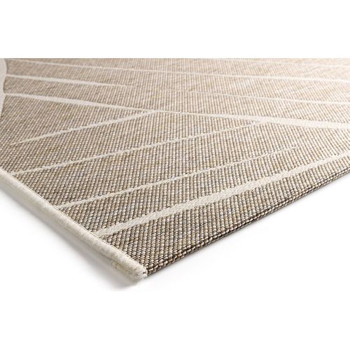 Tapis Intérieur Et Extérieur Plat Moderne Rayé Dario Taupe 160x230