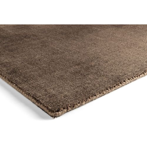 Tapis Tissé Main Nylon Recyclé Uni Moderne Linen Taupe 160x230