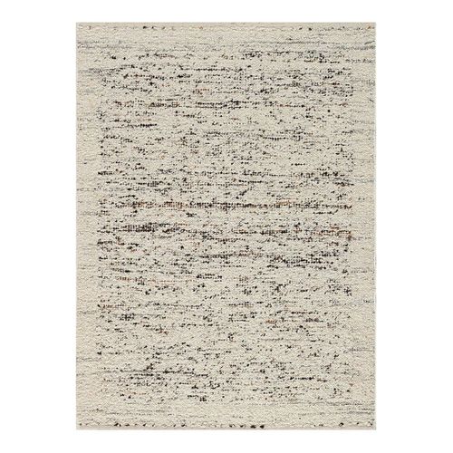 Tapis Laine Tissé Main Design Poils Ras Charliz Blanc 240x340