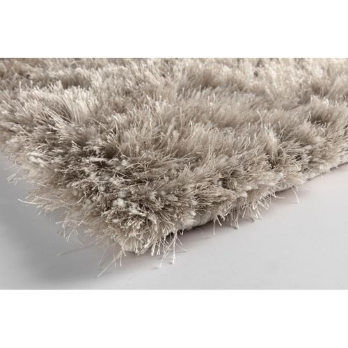 Tapis Longues Mèches Uni Moderne Tissé Main Diamond Taupe 200x290