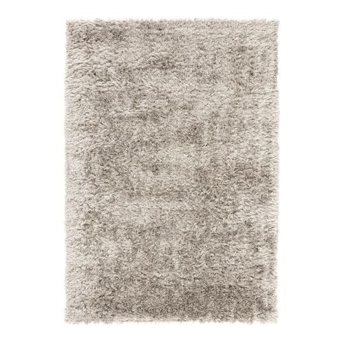 Tapis Longues Mèches Uni Moderne Tissé Main Diamond Taupe 200x290
