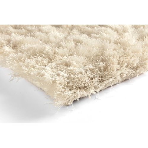 Tapis Longues Mèches Uni Moderne Tissé Main Diamond Blanc 240x340