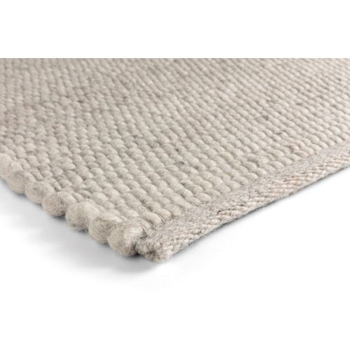 Tapis Tissé Main Moderne Rectangle Uni Mana Argenté 200x290