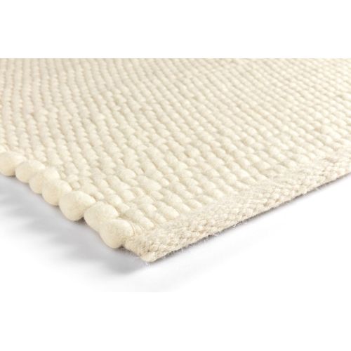 Tapis Tissé Main Moderne Rectangle Uni Mana Blanc 240x340