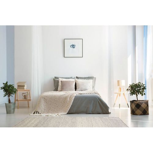 Tapis Moderne Uni Tissé Main Rectangle Bingo Argenté 160x230