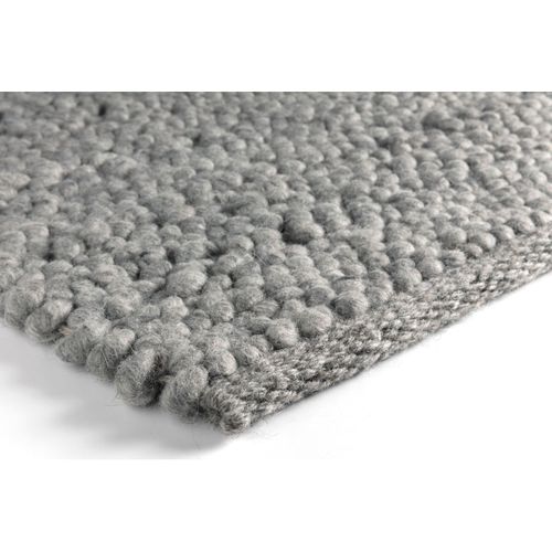 Tapis Moderne Uni Tissé Main Rectangle Bingo Gris 240x340