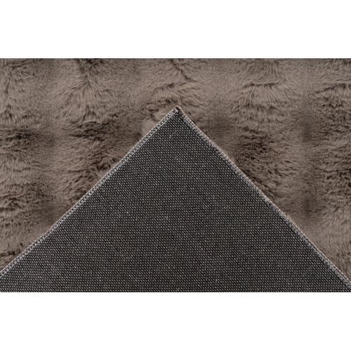 Tapis à Poils Longs Doux Effet 3d Design Beppo Taupe 80x150
