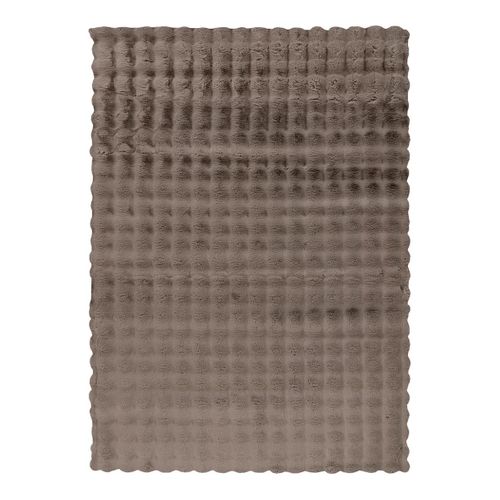 Tapis à Poils Longs Doux Effet 3d Design Beppo Taupe 80x150