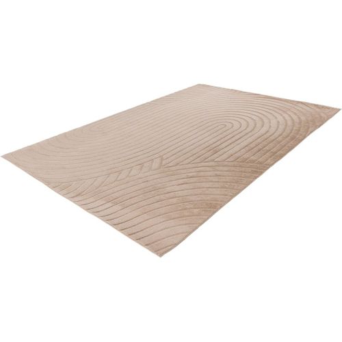 Tapis Doux Scandinave Graphique Effet 3d Pela Beige 120x170