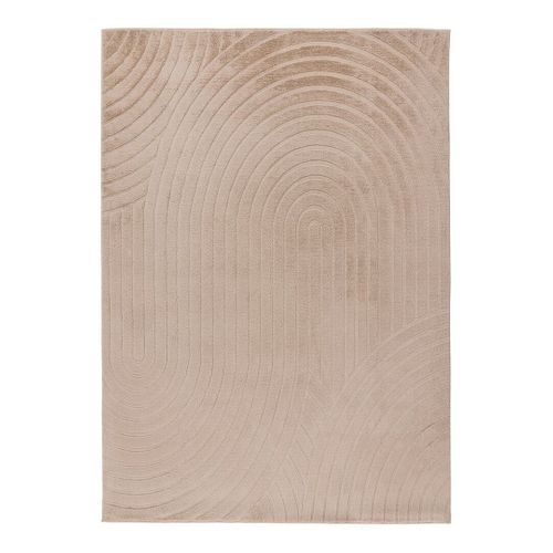 Tapis Doux Scandinave Graphique Effet 3d Pela Beige 160x230