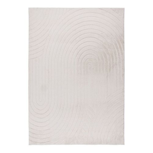 Tapis Doux Scandinave Graphique Effet 3d Pela Ivoire 120x170