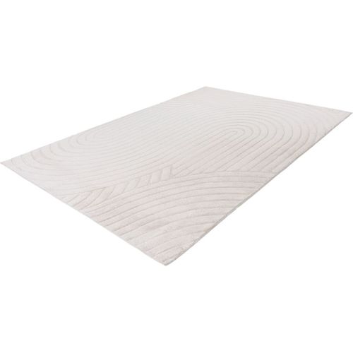 Tapis Doux Scandinave Graphique Effet 3d Pela Ivoire 160x230