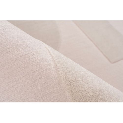 Tapis Moderne Abstrait Avec Franges Rassia Beige 120x170