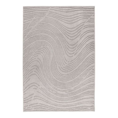 Tapis Argenté Moderne Courbe Effet 3d Baudouin Argenté 160x230
