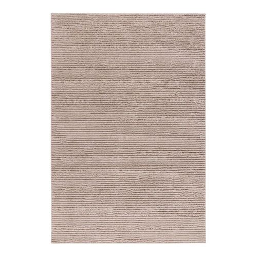 Tapis Motif Rayure Moderne Effet 3d Samena Beige 120x170